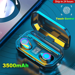 3500mAh Wireless Headphones Touch Control Bluetooth 5.0 Earphones Earbuds TWS Sport Headset Noise Cancel LED Display Waterproof