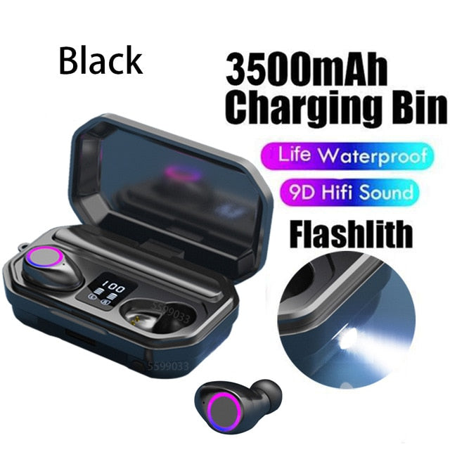 3500mAh Wireless Headphones Touch Control Bluetooth 5.0 Earphones Earbuds TWS Sport Headset Noise Cancel LED Display Waterproof